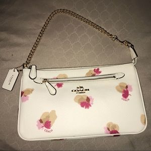 COACH -Wristlet floral print coated canvas